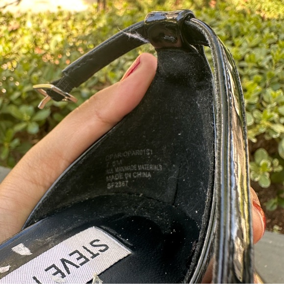 Steve Madden Opar Black Opal Translucent pointed Toe Stiletto Heels 7.5 - Picture 3 of 7